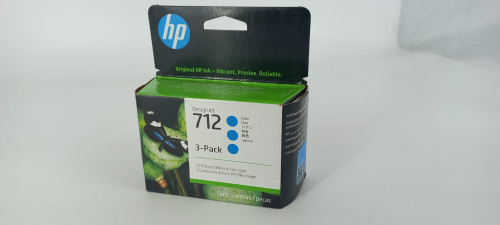 Картридж струйный HP 712 3ED77A голубой (оригинал)