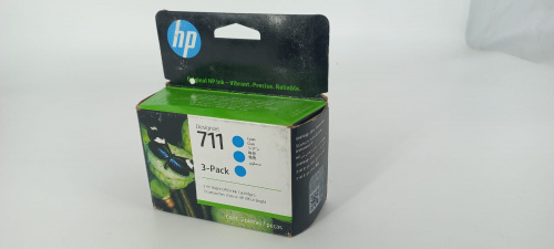 Картридж струйный HP 711 CZ134A голубой  (оригинал)